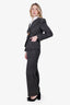 Dolce & Gabbana Grey Alpaca/Wool Plaid Oversized Button 2-Piece Suit Set Size 46