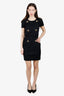 Pre-Loved Chanel™ 2011 Black Wool Square Jewel Embellished Dress Size 38
