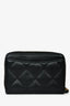 Pre-Loved Chanel™ 2022+ Black Lambskin Leather Quilted CC Compact Zip Wallet
