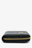 Pre-Loved Chanel™ 2022+ Black Lambskin Leather Quilted CC Compact Zip Wallet