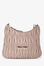 Miu Miu 2021 Pink Leather Matelasse 'Pocket' Crossbody Bag