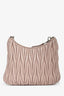 Miu Miu 2021 Pink Leather Matelasse 'Pocket' Crossbody Bag