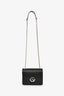 Gucci Black Leather GG Interlocking Small Chain Crossbody Bag