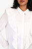 Ba&sh White Ruffled Collar Top Size 2