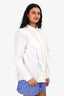 Ba&sh White Ruffled Collar Top Size 2