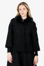 Vintage Black Persian Lamb Jacket With Mink Collar Estimated Size M
