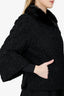 Vintage Black Persian Lamb Jacket With Mink Collar Estimated Size M