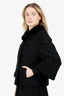 Vintage Black Persian Lamb Jacket With Mink Collar Estimated Size M