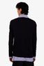 Prada Dark Purple Wool V-neck Knit Sweater Size 54 Mens