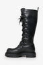 Hermès Black Leather Landscape Boot Size 37.5