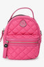 Moncler Pink Nylon Quilted Mini Crossbody Bag