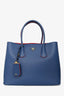Prada Blue Saffiano Cuir Medium Double Tote