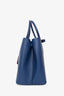 Prada Blue Saffiano Cuir Medium Double Tote