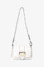 Burberry White Leather Buckle Crossbody Bag