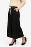 Alexander Wang Black/White Tie-Up Wide Leg Trousers Size 4