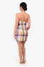 Area Multicolor Plaid Checked Wool Crystal Detail Mini Dress Size 6