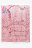 Hermès Pink/Blue Silk 'Le Pegase d'Hermes' Shawl 140