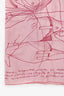 Hermès Pink/Blue Silk 'Le Pegase d'Hermes' Shawl 140