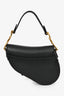 Christian Dior 2021 Black Leather Small Saddle Bag