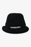 Burberry Black Cotton Logo Bucket Hat Size L