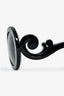 Prada Black Round Classic Spiral Sunglasses