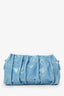 Elleme Blue Leather Pleated Shoulder Bag