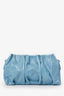 Elleme Blue Leather Pleated Shoulder Bag