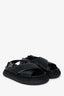 Moncler Black Leather Cross Strap Sandals Size 37