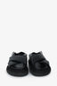 Moncler Black Leather Cross Strap Sandals Size 37