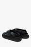 Moncler Black Leather Cross Strap Sandals Size 37