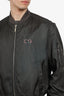 Dior 2019 Grey 'Dior Flowers' Logo Saddle Pocket Bomber Jacket Size 52 Mens
