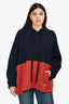 Marni Navy/Red Bat Sleeve Hoodie Size 36