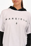 MM6 Maison Margiela White/Black 'Margiela 6' Hoodie Size 16