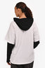 MM6 Maison Margiela White/Black 'Margiela 6' Hoodie Size 16