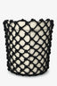 Staud Cream/Black Moreau Net Bucket Bag
