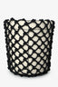Staud Cream/Black Moreau Net Bucket Bag