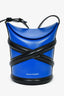 Alexander McQueen Blue/Black Leather Small 'Curve' Crossbody Bag