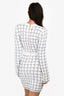 Balmain White/Black Bodycon Midi Dress Size 38