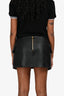 Balmain Black Lambskin Mini Skirt Size 36