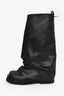 The Attico Black Leather 'Robin' Combat Boots Size 38