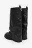 The Attico Black Leather 'Robin' Combat Boots Size 38