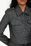 Self-Portrait Black/Metallic Bouclé Crystal Embellished Buttoned Jacket Size 2