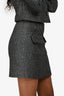 Self-Portrait Black/Metallic Bouclé Mini Skirt Size 4