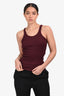 Dorothee Schumacher Burgundy Ribbed Cotton Crystal Embellished Tank Top Est. Size S
