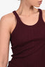 Dorothee Schumacher Burgundy Ribbed Cotton Crystal Embellished Tank Top Est. Size S
