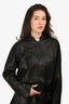 Lorena Antoniazzi Black Leather Bomber Jacket Size 42