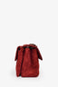 Pre-Loved Chanel™ 2000/2002 Burgundy Suede 2.55 'Choco Bar' Reissue Shoulder Bag