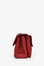 Pre-Loved Chanel™ 2000/2002 Burgundy Suede 2.55 'Choco Bar' Reissue Shoulder Bag