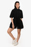 Hermès Black Cotton Belted Romper Size 34