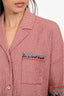 Hermès Red/White Cotton Gingham Embroidered Button Down Tie Shirt Size 36